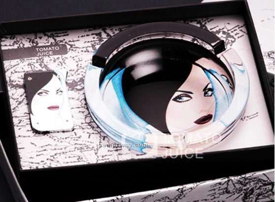 Glass Ashtray With Light