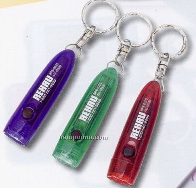 Translucent Mini Flashlight Key Ring