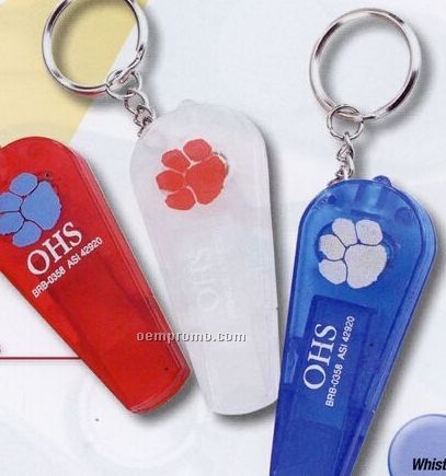 Translucent Key Holder W/ Light & Safety Whistle