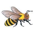 Bird Stock Temporary Tattoo - Bumble Bee (1.5"X1.5")