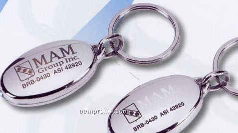 Oval Ultra White Light Key Chain