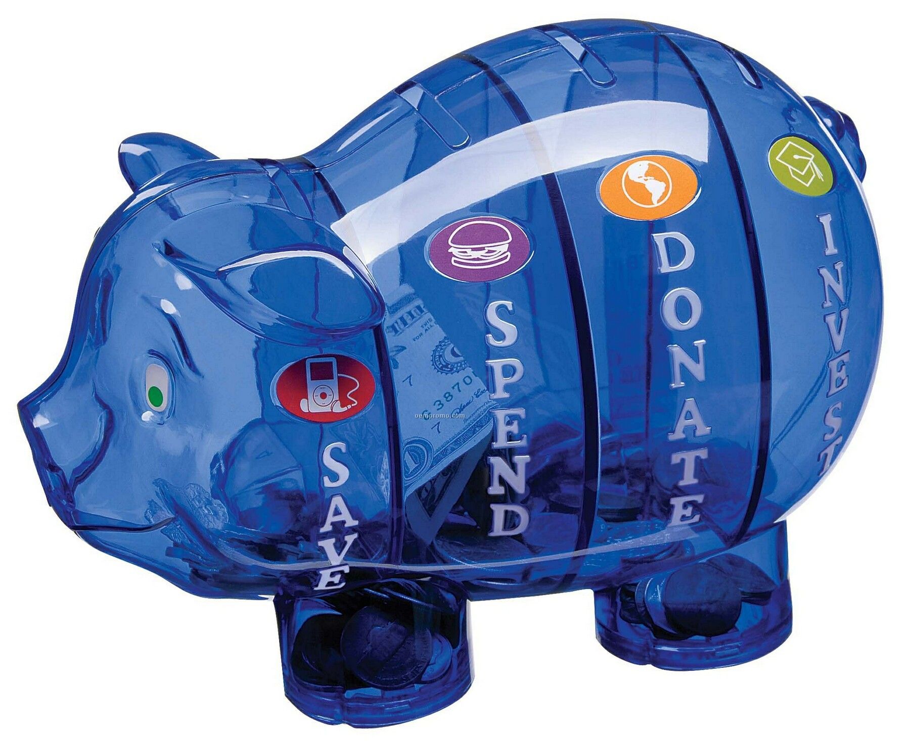 Action Line Money Savvy Pig Bank With 4 Separate