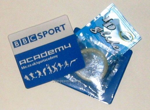 Square Condom Wallet W/ Condom & Id Millennium Lube - Pvc Vinyl (1 Color)