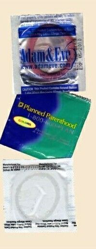 Custom Printed Film Condoms W/ 4 Color Process 1 Side