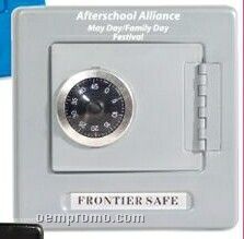 Silver Metal Combination Safe/ Bank (Printed)