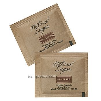Sugar Packet Brown Raw Cane Sugar Packet (1 Color)