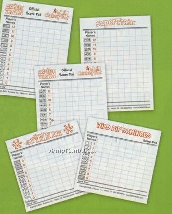 Pip Score Pad For Dominoes