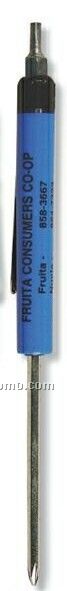 Reversible #3-4 Standard & #0 Phillips Screwdriver With Hex Bit Top