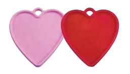 90g Primary Pink/Red Heart Assortment Weight (10 Ct.)
