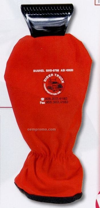 Ice Scraper W/ Long Insulated Mitt