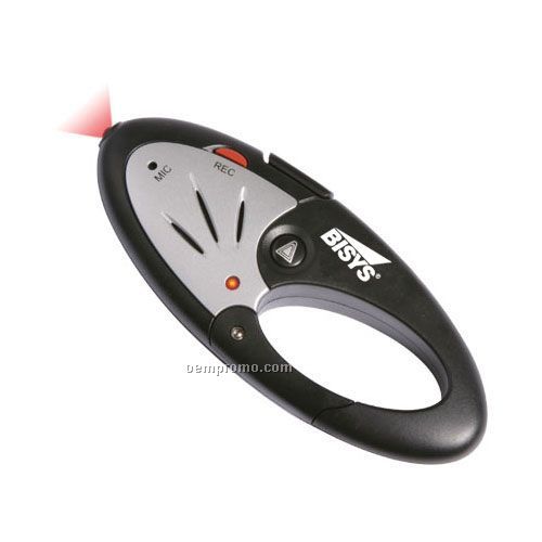 Carabiner Memo Recorder With LED Flashlight