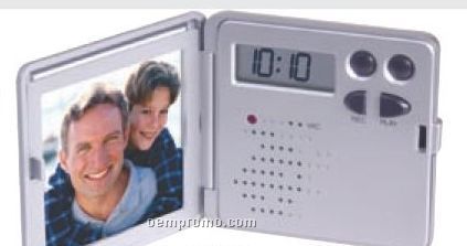 Mini Recording/ Talking Photo Frame With Clock