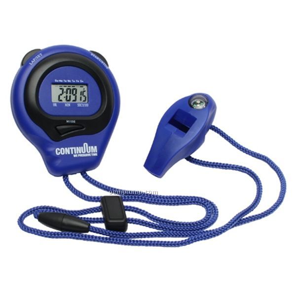 Coach's Friend Stopwatch & Whistle W/Clock & Date