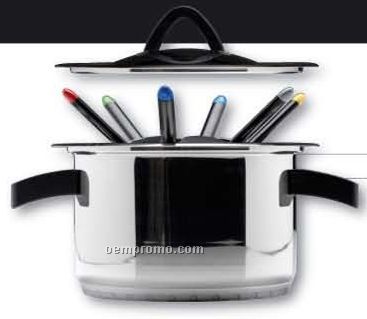 9 Piece Party Fondue Set With Lid
