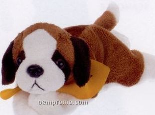 Laying St. Bernard Beanie Stuffed Animal