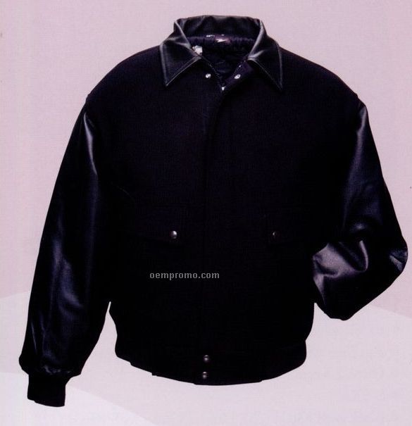 bucket dsquared leather jackets 48 wool leather sleeves