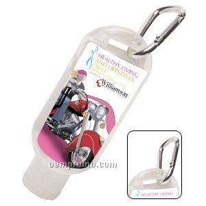 1.8 Oz. Hand Sanitizer Squeeze Bottle W/ Carabiner