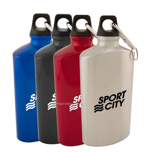 22 Oz. Aluminum Canteen With Carabiner & Key Ring