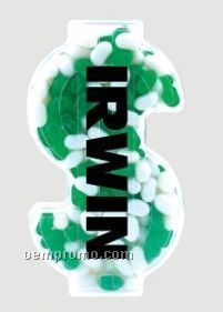 Plastic Dollar Sign Container W/ Premium Hard Candy (2 Day Service)