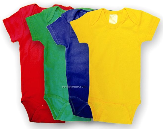 Bright Colors Rib Knit Short Sleeve Onezie