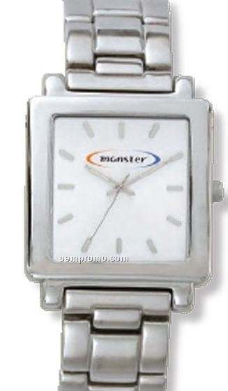 Pedre Men's White Dial Dynasty Metal Watch W/ Stainless Steel Bracelet