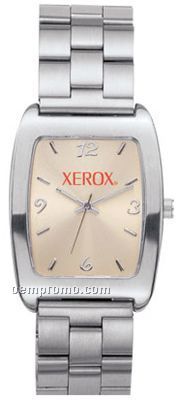 Pedre Men's Gold Dial Essex Metal Watch W/ Stainless Steel Bracelet
