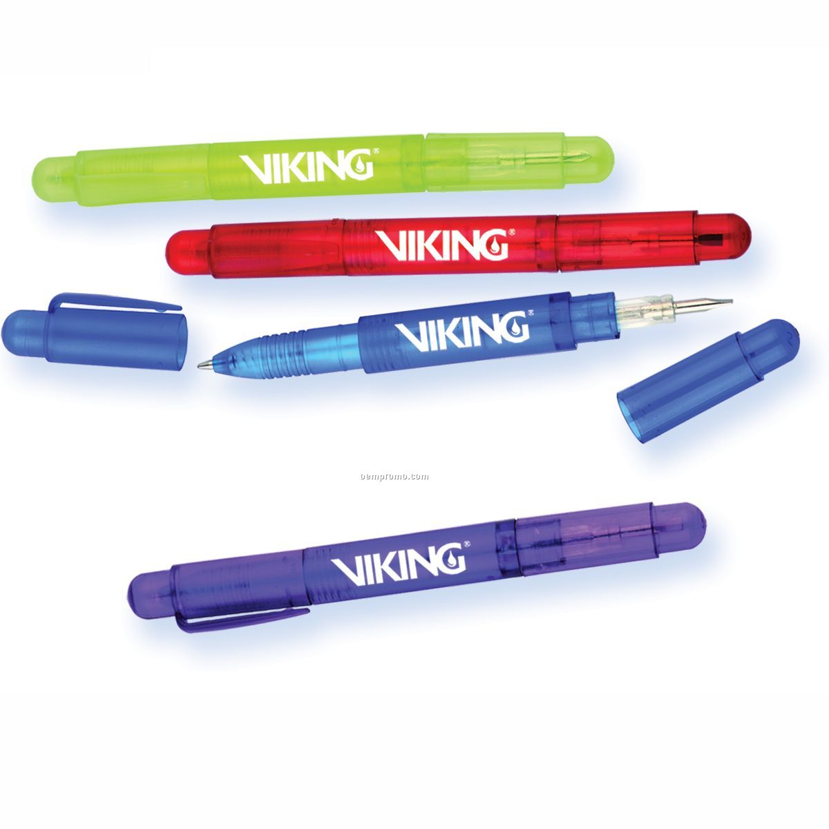 2-sided Translucent Pocket Screwdriver With Ballpoint Pen
