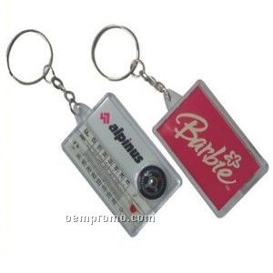Key Tag W/Thermometer And Compass
