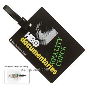 Recycled Jumbo Rectangle Screen Printed Kwik-seal Luggage/ Bag Tag