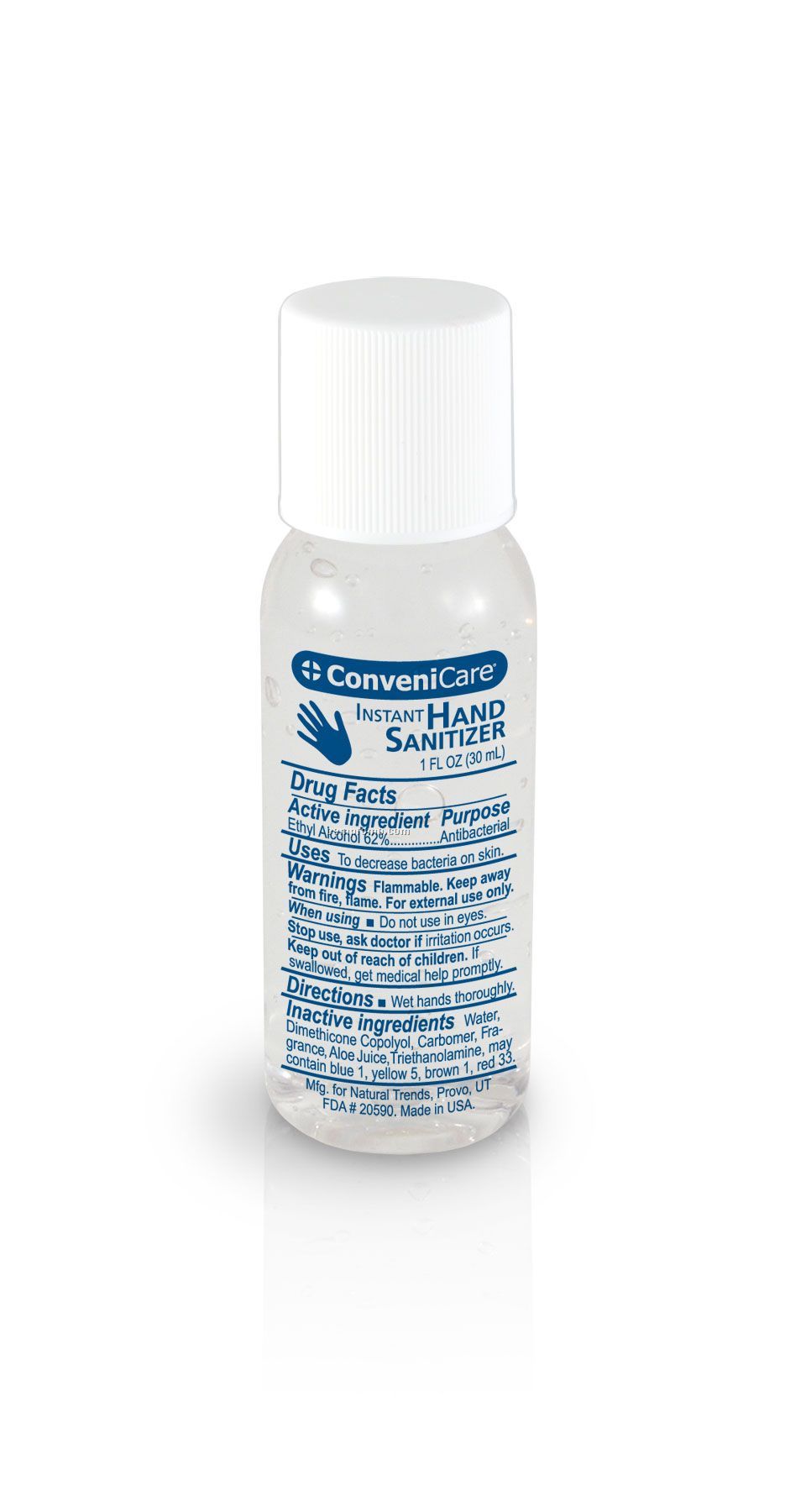 Instant Hand Sanitizer Gel - Stock 1 Oz. Round Bottle