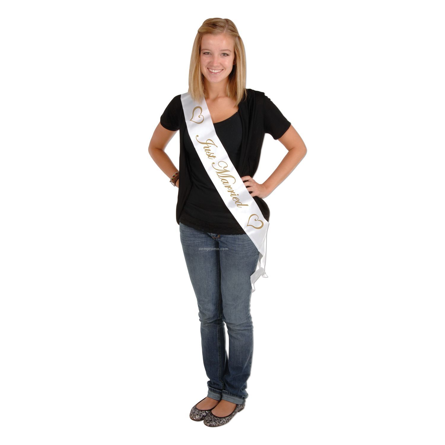 Just Married Satin Sash