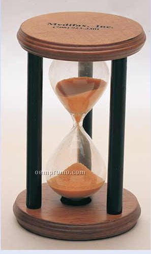 3"X4-3/4" 3-minute Wooden Sand Timer (Screened)