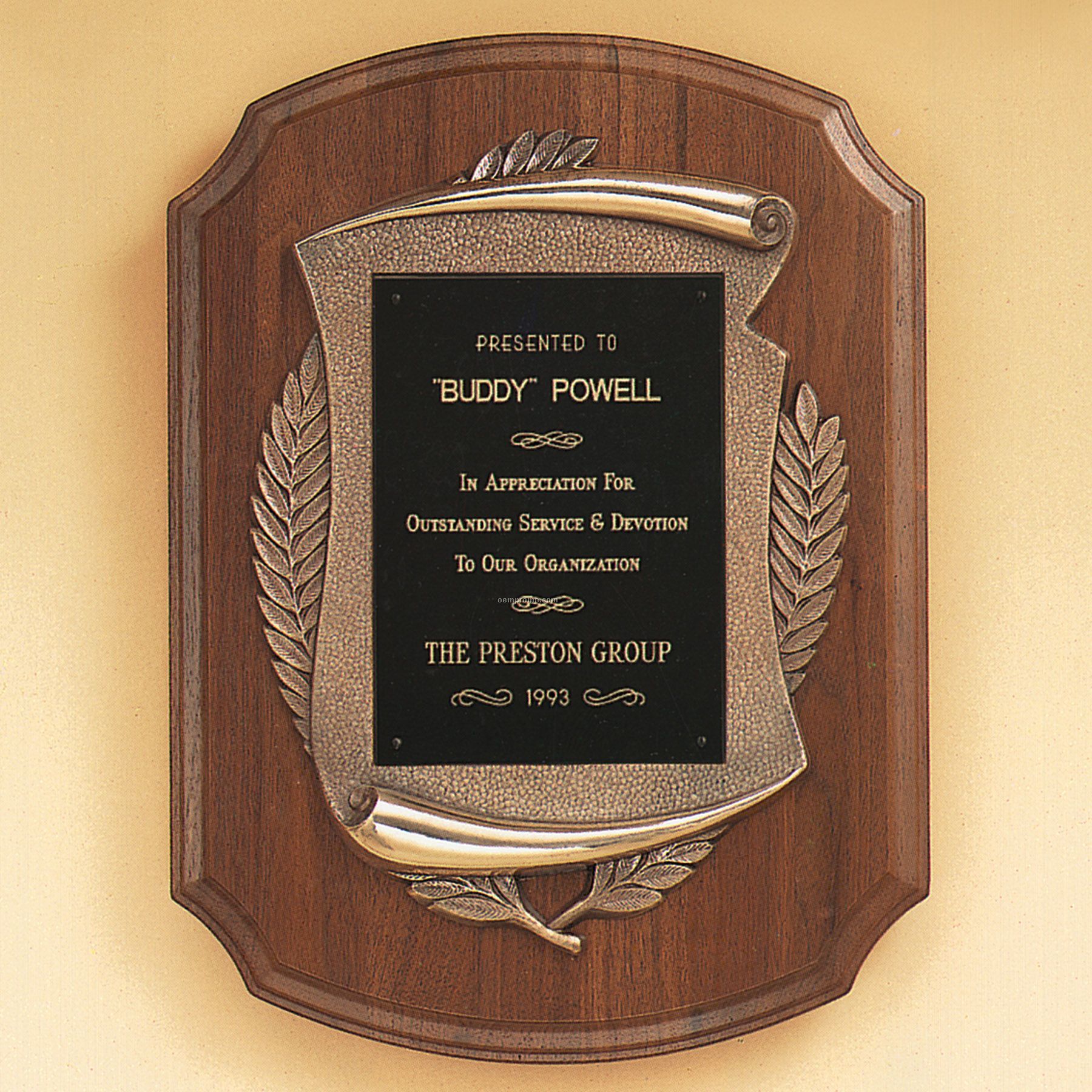 Manchester Series Antique Bronze Casting Plaque W/Brushed Brass Plates