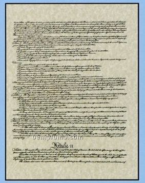 The Constitution On 4 Panels - Original (18"X24")