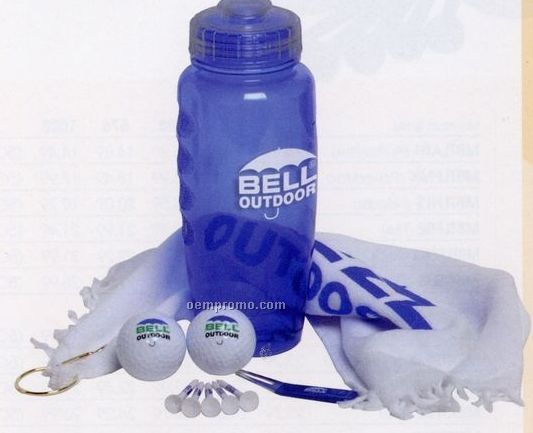 Poly Cool Bottle Golf Kit W/ 2 Slazenger 402 Select Golf Balls