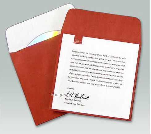 Custom Printed Paper Media Sleeve With Flap (4-color Process)