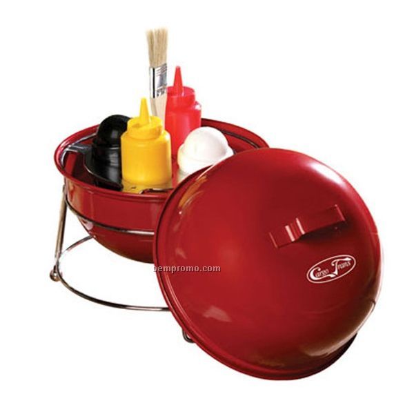 Companion Condiment Set W/ Mustard/ Ketchup Bottles & Salt/ Pepper Shakers