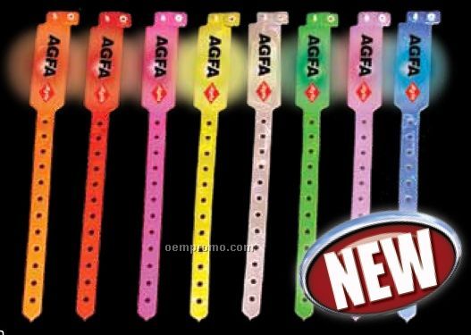 10" Light-up Silver Security Wristbands