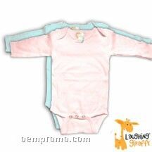 Infant Long Sleeve Cotton Onesie ( Pastel Colors)