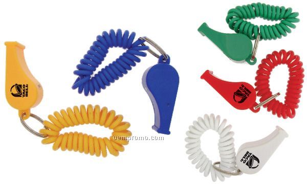 Whistle With Coil Wristband