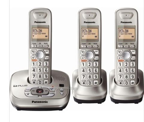 Panasonic Expandable Digital Cordless Answering System W/ 3 Handsets