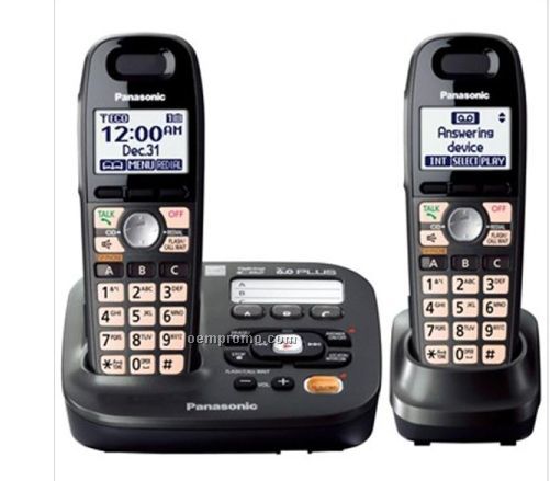 Panasonic Expandable Digital Cordless Answering System W/ 2 Handsets