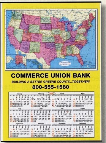 Jumbo U.s. Map Wall Calendar (28"X40")