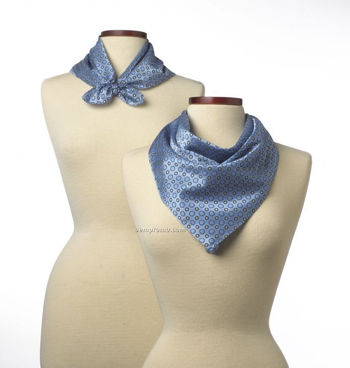 Wolfmark Ellison Bay Polyester Scarf - Light Blue (21"X21")