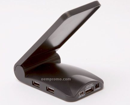 4 Port USB Hub With Phone Holder/Charger