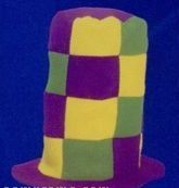 Mardi Gras Checkered Top Hat