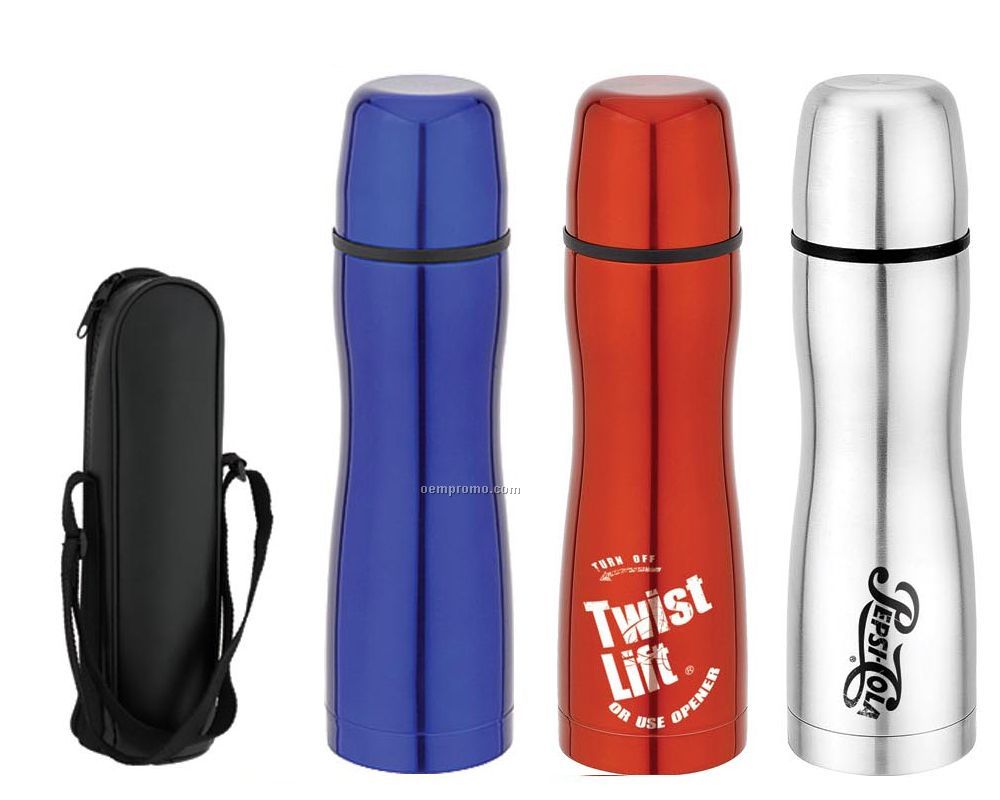 Thermal Bottle - 15 Oz. Double Wall Insulation Stainless Steel W/ Cup Lid