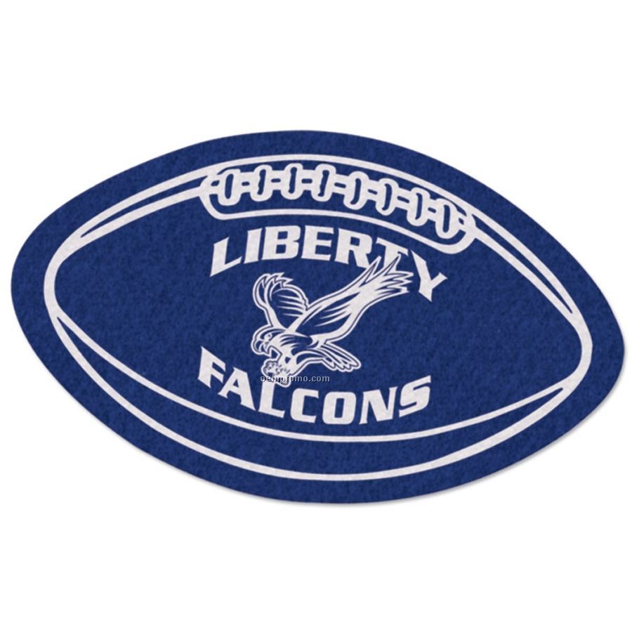 Football Felt Spirit Emblem (17"X10")