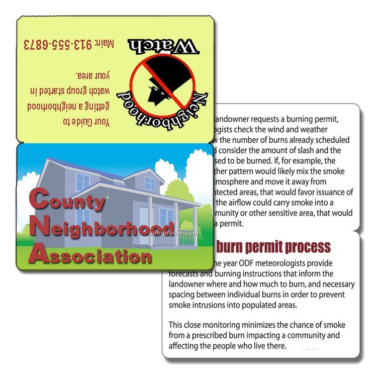 Laminated Wallet Card - 6.75" X 3.5"