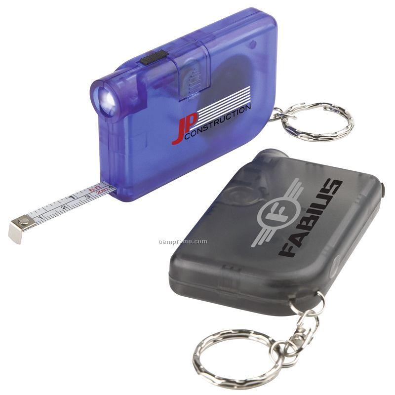 Multi-function Tape Measure & LED Light W/ Key Ring